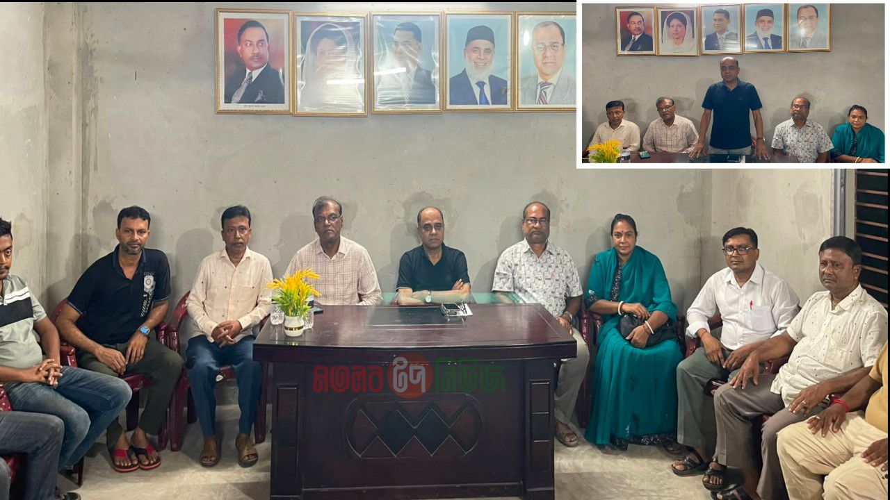 চাঁদপুর জেলা বিএনপির সদস্য আলমগীর সরকারের সঙ্গে মতলব উত্তর হিন্দু বৌদ্ধ খৃষ্টান ঐক্য পরিষদ নেতৃবৃন্দের সাক্ষাৎ