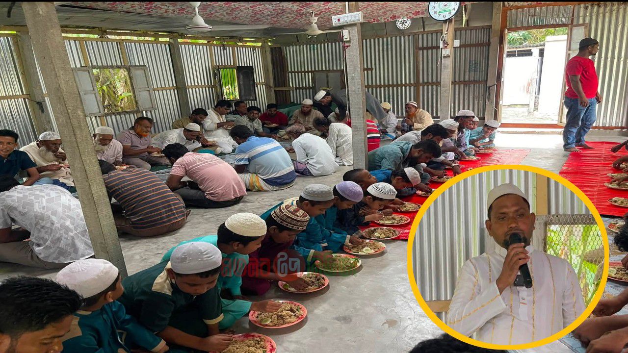 বিএনপির প্রতিষ্ঠা বার্ষিকী উপলক্ষে মাদ্রাসা ছাত্রদের মাঝে খাবার বিতরণ চেয়ারম্যান প্রার্থী এম ইলিয়াছ আলীর