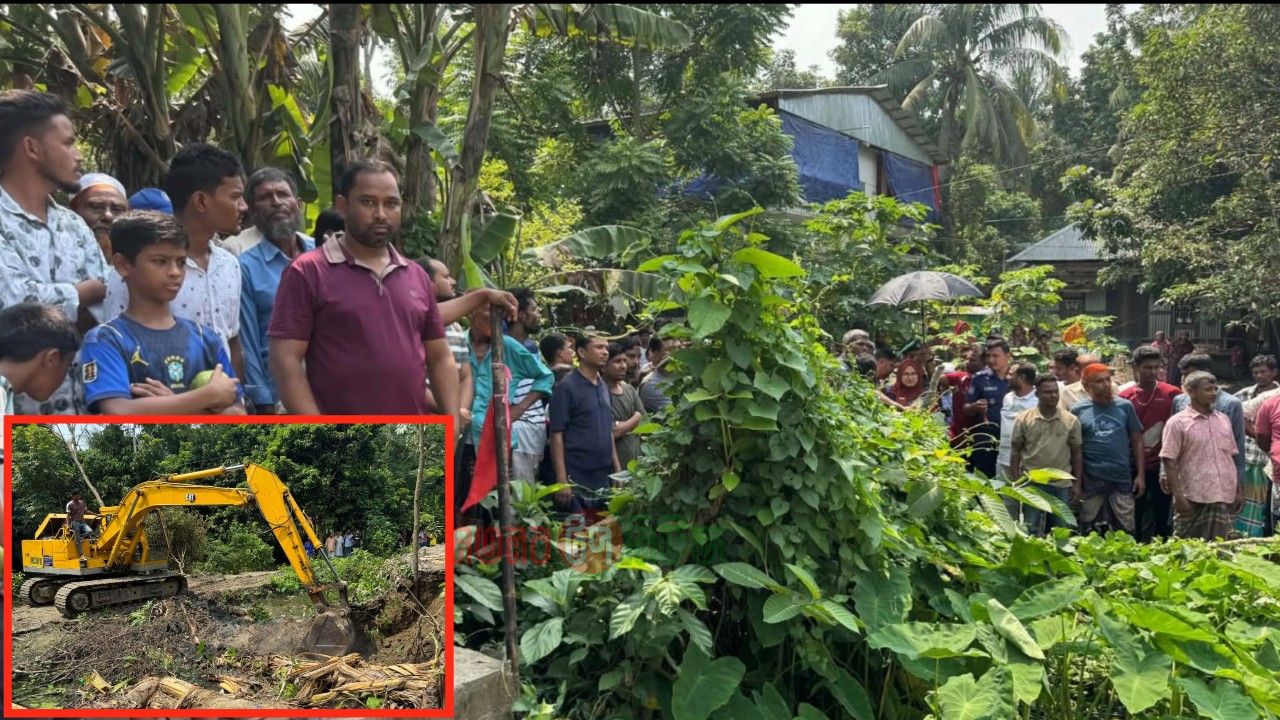 সংবাদ প্রচারের পর নড়েচড়ে প্রশাসন, মতলব উত্তরে খাল খনন উদ্বোধন