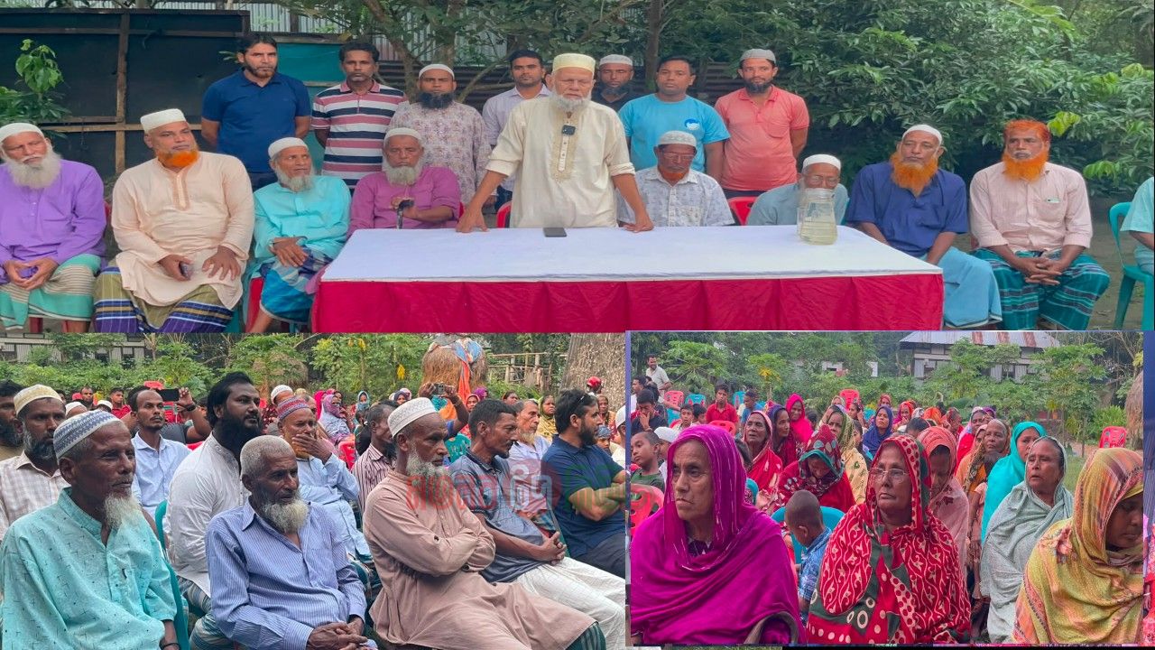 মতলব উত্তরে পশ্চিম ফতেপুরে চেয়ারম্যান প্রার্থী মোহাম্মদ আলীর উঠান বৈঠক